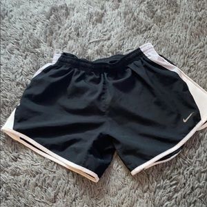 Black / white/ grey nike running shorts